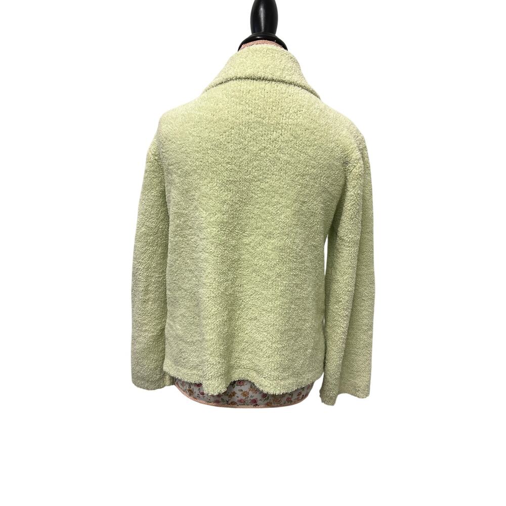 🧥 Soft Surroundings Sherpa Jacket US M Cozy Plush Cardigan Cottagecore - Picture 3 of 4